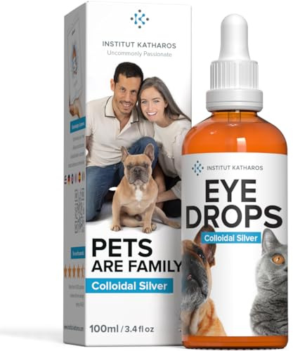 Institut Katharos Limpiador Ojos Perros y Gatos - Colirio 100% Natural contra Conjuntivitis - Limpiador Ocular Eficaz a Acción Rápida - Plata Coloidal 100ml