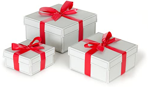 Lot de 3 boîtes-cadeaux en carton - Idéal pour femme, homme, anniversaire ou couple, boîte vide élégante pour cadeaux