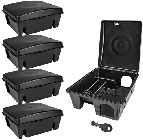 Auswahl Köderstation Ratten Mäuse Köderbox Garten Mausfalle Rattenköderbox Box Rattenfalle Rattenköderstation Kinder- Haustiersicher Mäusebox Koederbox Gift Petigi
