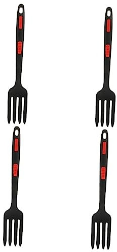 TOPBATHY 4pièces Fourchette Silicone Réutilisable Ustensile De Cuisine Multifonction Pour Dîner à Outil à Échauffement Pour Restaurants Et Maison Profond