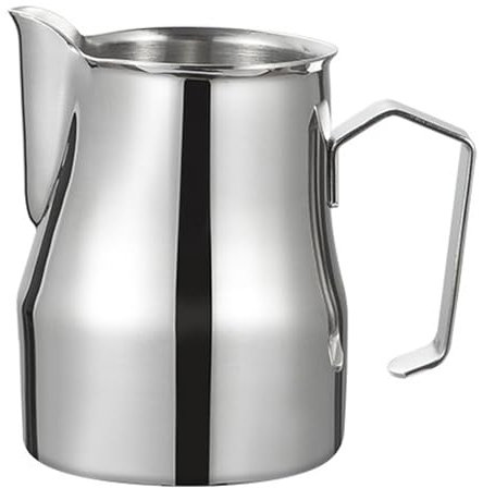 Milk Jug for Coffee Machine,Milk Frothing Pitcher, Stainless Steel Espresso Steaming Pitcher Milk Jug, Perfect for Latte Art, Espresso, Cafetiere, Cappuccino,Juices, Smoothies (900ML)