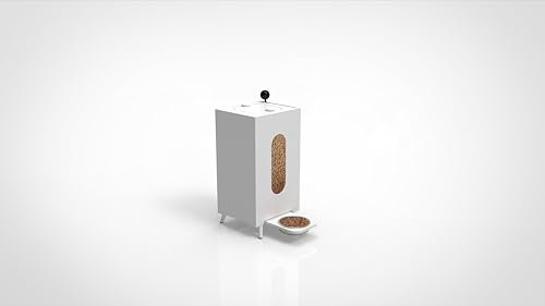 manual wooden pet dog food dispensor