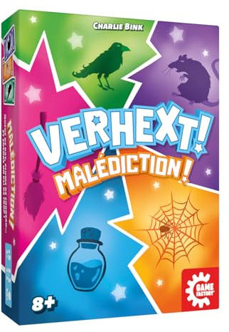 Game Factory 646085 Verhext!, Stichspiel mit spannendem Twist | für 3-5 Personen, Kartenspiel ab 8 Jahren, Familienspiel