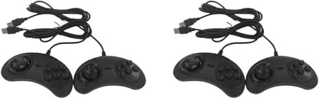 Kznifmk 4X Gamepad USB Game Controller 6 Botones para USB Gaming Joystick Holder para PC Gamepads Drive