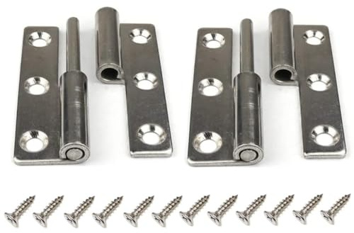 Abnehmbare Türscharniere Heavy Duty Fensterscharnier 304 Edelstahl für Innen- und Außentüren (Linkshänder 4inch)