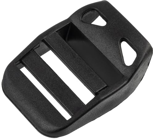 AERZETIX - Juego de 16 Hebillas de ajuste autobloqueantes para correas de 25mm | accesorios de bandolera ocio creativo decoración | color negro | de plástico