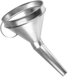 Anwicar Aluminiumtrichter mit Sieb und Griff Silber Ø 21 cm gerade | Robuster Metalltrichter für Wasser, Öl und Kraftstoff; mit Griff und Sieb für kontrolliertes Einfüllen