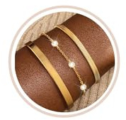 FUNElA Armband Damen Gold Silber Armreif 18k Vergoldet Edelstahl Armbander | 3 Stück Goldene Wasserfest Stapelbare Verstellbare Armkette Set CZ Zirconia Knoten Armreifen Tennisarmband Chmuck für Frauen