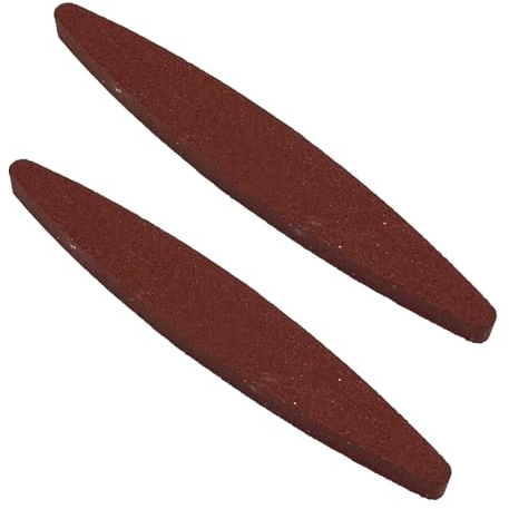 2Pcs Sharpening Stone, 9 Inch 180 Mesh Ship Type Knife Sharpener Stone Whetstone for Garden Tools Kitchen Knives Chisels (Iron Oxide Red)