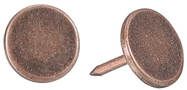 QUARKZMAN Polsternägel Möbelstifte 50 Stück Heftzwecken 11x13mm Reißzwecken Sortiment Kohlenstoffstahl Für Zuhause Sofa DIY Dekorative Nagelköpfe Nägel Rot Bronze
