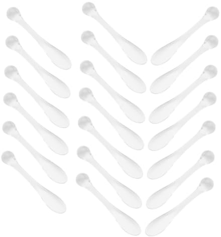 LOORGVEL Cucchiaio per Massaggio Oculare Promuovono Circolazione e Alleviano Fatica Oculare in Acrilico 20 Pezzi Bastoncini per Maschera Viso Compatti e Portatili per Viaggi