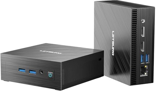LETSUNG GoLite 11 Mini PC, with Intel Celeron N4020C Desktop PC, 6GB High-Speed RAM & 128GB NVMe SSD, 4K Triple Display, WiFi 5, BT 4.2, Compact Mini Computer for Business Office and Home Use