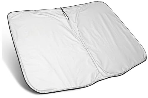 MLUQPEZUZ Parasol De Coche Delantero, para Dacia Sandero Stepway 3.Gen 2.Gen 2021-2026 Protector Solar Coche Parabrisas Parasol Plegable Protección UV Accesorios