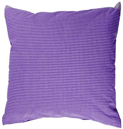 Hans-Textil-Shop Kissenbezug 40x40 cm Karo 2x2 mm Lila Baumwolle - Kariert, Reißverschluss, Kissenhülle, Deko, Qualität Made in EU
