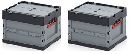 2x Profi Faltbox 40 x 30 x 27 mit Deckel inkl. Zollstock * 2er Set