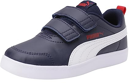 PUMA Unisex Baby Courtflex V2 V Inf sneakers, Peacoat High Risk Red, 26 EU