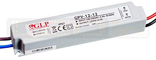 LED Trafo 12W 1A 12V Netzteil IP67 Wasserdicht Transformator Treiber für LED Leuchtmittel Beleuchtung