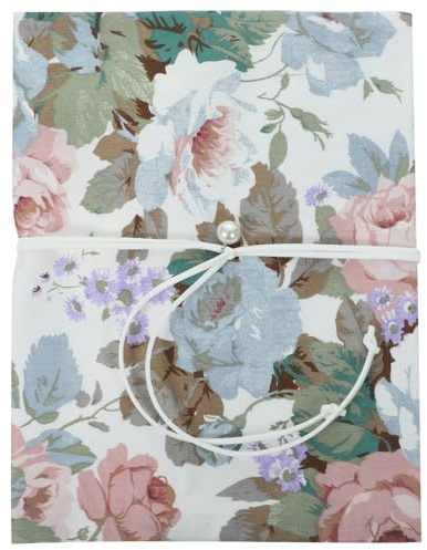NUOBESTY Buchumschlag Stoff A5 Buch Cover Wiederverwendbar Waschbar Buchschutz Rosa Blumen Buchhülle Zuhause Büro Studenten Schulbedarf Bürobedarf Dekoration
