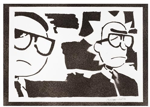 moreno-mata Echtes Handgemachtes Graffiti Rick und Morty TV Serien Aesthetic Poster & Kunstdrucke Bilder Plakat Handmade Deko Wandbilder Wohnzimmer Wanddeko Geschenke für Männer und Frauen