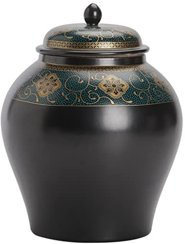 Slow time 10 dekorative Porzellan-Gläser Keramik-Ingwer-Jar-Vase mit Deckel-Herzstück Ginger Jar Asian Dekor