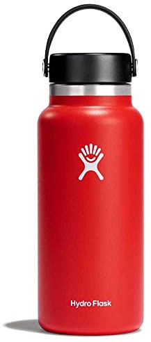 HYDRO FLASK - Water Bottle 946 ml (32 oz) - Vacuum Insulated Stainless Steel Water Bottle with Leak Proof Flex Cap and Powder Coat - BPA-Free - Wide Mouth - Goji