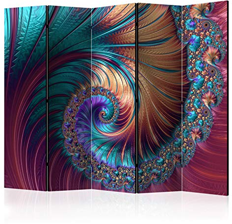 murando Akusticher Raumteiler Mandala Foto Paravent 225x172 cm beidseitig auf Vlies-Leinwand Bedruckt Akustikschaum Trennwand Spanische Wand Sichtschutz Home Office a-C-0110-z-c