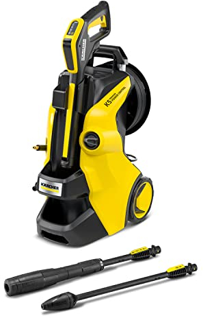 Kärcher K 5 Premium Power Control - Idropulitrice elettrica professionale ad Alta Pressione, 1800W, 145 bar, erogazione detergente integrata, avvolgitubo, 2 accessori, pistola LED, Giallo/Nero