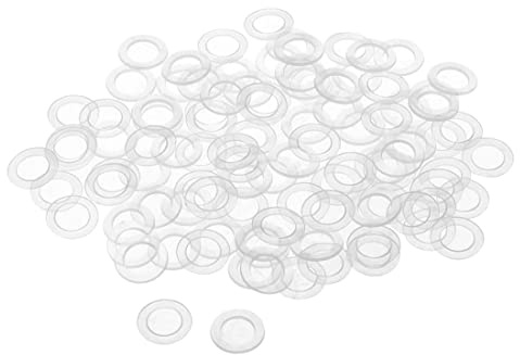 PATIKIL Nylon Rondella Piatte, 200pz M8 13mm OD 8mm ID 0.8mm Spessore Sigillatura Guarnizione per Rubinetto Tubo Acqua Tubo, Trasparente