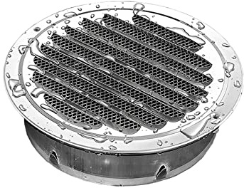 ROFBIHG Stainless Steel Louver Grille Cover, with Fly Screen Mesh,Vent Hood,for Office Kitchen Bathroom,Flat Ducting Ventilation Air Vent,Ideal for Wall and Ceiling Use