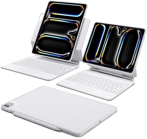 ESR iPad Pro 13-tums fodral med tangentbord, fodral med justerbart magnetiskt stativ, högt/upphöjt läge för iPad Air 13-tangentbord, avtagbart skyddsfodral, Rebound 360-serien