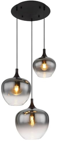 Globo Pendelleuchte 3-flammig Maxy schwarz - 15548-3H