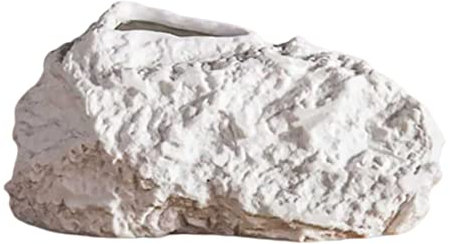 Cabilock Vaso Moderno in Ceramica Creativo Ornamento Floreale Portafiori Secchi Elegante Decorazione Per La Casa 18x9 Cm