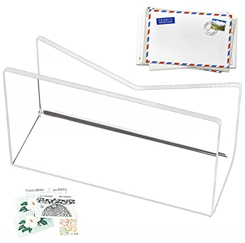 LearnLyrics Briefablage – Briefablage aus Acryl – Briefhalter für Büro, 6 x 2,5 x 4 Zoll (15,2 x 10,2 cm), Briefhalter, Briefsortierhalter für die Büroschule