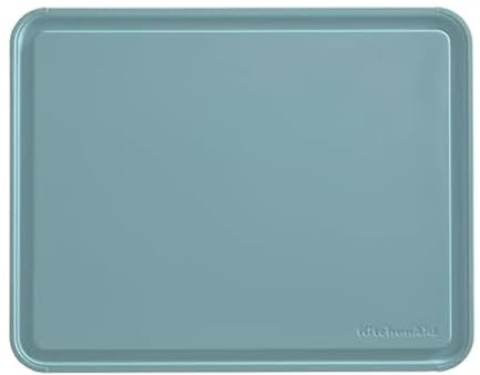 KitchenAid Classic Plastic Cutting Board with Perimeter Trench and Non Slip Edges, Dishwasher Safe, 11 inch x 14 inch, Blue