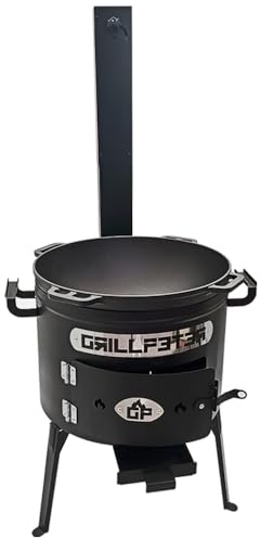Utschak Set Asamat mit Schornstein + Kazan 15l mit Grilldeckel