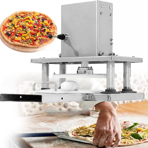 DPLWJPP Stainless Steel Semi-Automatic Pizza Dough Press Machine,Household Pizza Pastry Press Machine,Dough Pastry Press Making Machine For Pressing Pizza Cakes,25cm
