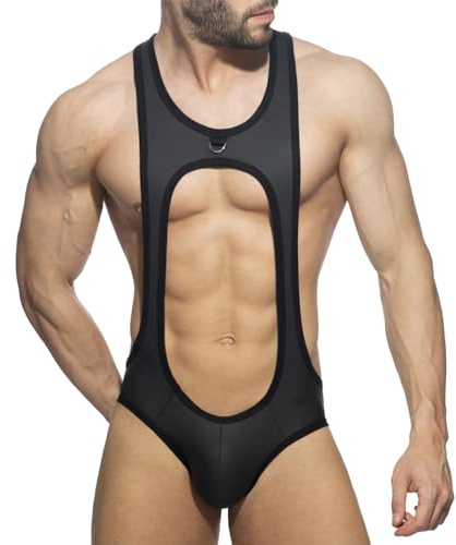 FakeFace Herren Jockstrap Straps Bodysuit Sexy Body Stringbody Ärmellos Männerbody Unterhemd Unterwäsche Männer String Straps Slips Jumpsuit Stretchy Einteilige Shirt Tank Top Dessous