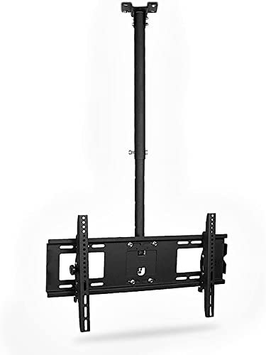 Supporto TV da Soffitto Multifunzione, Supporto da Parete per TV da Soffitto con Inclinazione Piatta Regolabile in Altezza, Staffa per TV da Soffitto Adatto per TV da 42-70 Pollici Display per Pannell