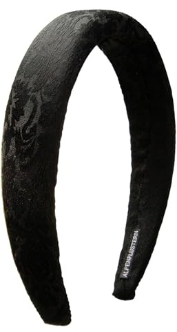 Alpenflüstern Trachten-Haarreif Jaquard - Damen Haarschmuck, Haarband rutschfest fürs Dirndl (schwarz) ADV152