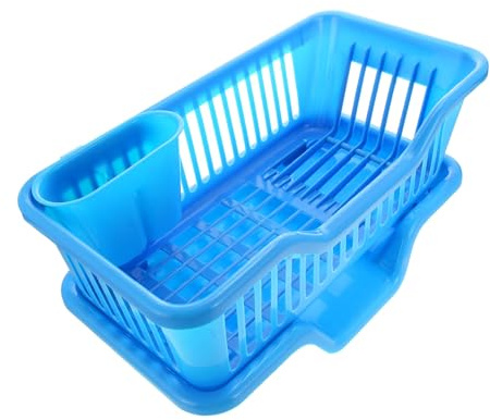 OKUMEYR Estante De Almacenamiento Cesta De Drenaje Utensilio De Cocina Escurreplatos De Plástico Dish Drainer