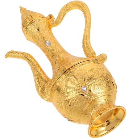 Garneck Retro Alloy Wine Kettle Pot Elegant Wine Holder for Gatherings Celebrations Antique Design for Home Decor Effortless Serving Memorable Moments