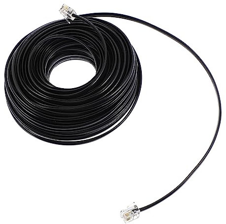 PHENOFICE Cavo di Prolunga per Telefono Rj11 6p4c 20 Metri 4 Fili per Collegamento Telefonico Casa e Ufficio