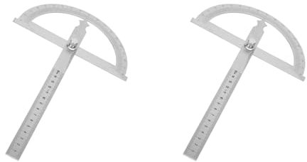 2-teiliges Winkelmesser-Lineal aus Edelstahl, 3 Größen Erhältlich, 0-180°, 15-cm-Regel-Kontermutter-Design