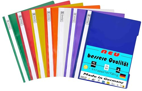 Brunnen Schnellhefter 7er Set für Format A4 aus PVC - langlebig und stabil – perfekte Organisation Ihrer Dokumente - für Schule und Büro