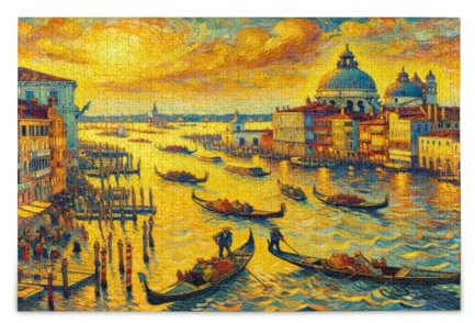 Venedig Ölgemälde Holz Jigsaw Puzzles Erwachsene, Puzzle Spielzeug, Hübsche Puzzles, Einzigartige Puzzles für Erwachsene