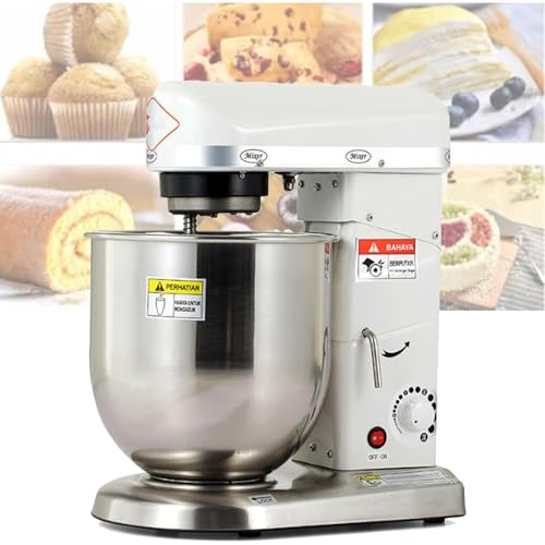 Batidora De Varillas, 500W Batidora De Varillas Profesional Con Bol, Batidor Y Gancho Para Masa, Control De Velocidad Libre De 3 Velocidades, Diseño De Inclinación Trasera De 45° Para Pan Y Pasteles