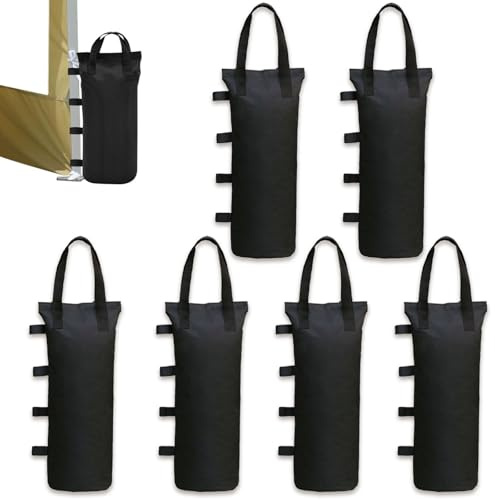 Pesos para Carpas, 6 Piezas Saco de Arena de Pesas para Exteriores, Saco de Arena para Tiendas 800D Oxford, para Pabellones Plegables