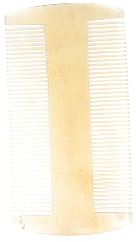 Happyyami Massagekamm Klein Doppelseitig Aus Natürlichem Horn Kopfhautmassagekamm Für Haartypen Entspannend Mit Glatter Oberfläche