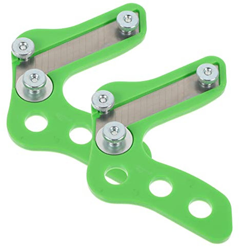 DIYEAH 2 Pièces tondeuse outil rabot pour tailler chanfreiner avion arc raboteuse Manuel de chanfreinage en forme de V rabot à bois pour lisser Plastique Light Green