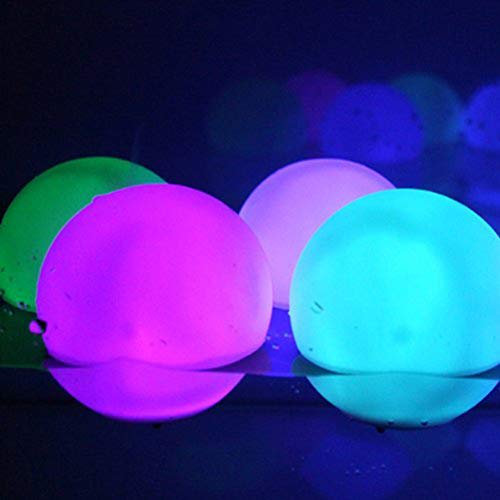 Akozon Bola de Luz LED de Esfera Colorida RGB - Bola Luminosa Inflable Impermeable con Control Remoto - Ideal para Niños y Mascotas 13 Colores y 4 Modos 40 Cm de Diámetro (Colores variados)